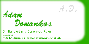 adam domonkos business card